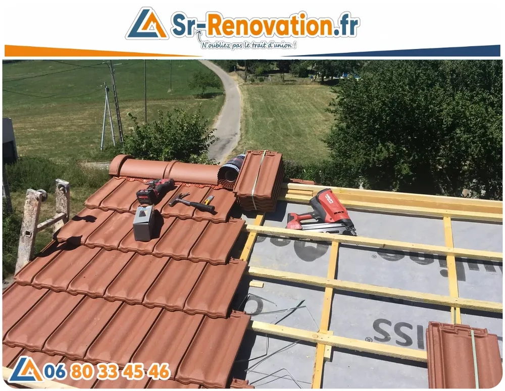 Petits travaux de couverture : pose de tuiles